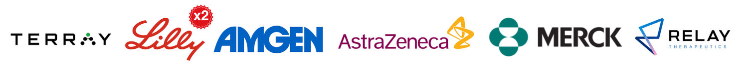 1. Amgen, AstraZeneca, Eli Lilly & Co, Merck & Co, Relay Therapeutics, Terray Therapeutics