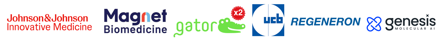 3. Magnet Biomedicine, Johnson & Johnson Innovative Medicine., Gator Bio Inc., Regeneron Pharmaceuticals, Genesis Molecular AI